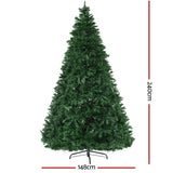 Jingle Jollys Christmas Tree LED 2.4M 8FT Xmas Decorations Green Home Decor