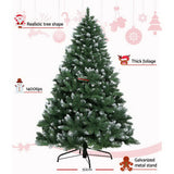 Jingle Jollys 2.4M 8FT Christmas Tree Xmas Home Decoration 1400 Tips Snowy Green