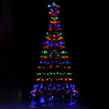 Jingle Jollys 2.1M LED Christmas Tree Lights Solar Xmas Multi Colour Optic Fiber