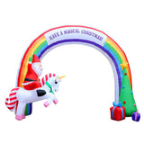 Jingle Jollys Inflatable Christmas Rainbow Archway Santa 3M Outdoor Decorations