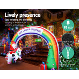 Jingle Jollys Inflatable Christmas Rainbow Archway Santa 3M Outdoor Decorations