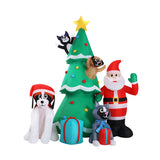 Jingle Jollys 3M Inflatable Christmas Tree Santa Lights Outdoor Decorations