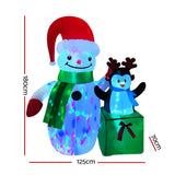 Jingle Jollys Inflatable Christmas 2.4M Snowman LED Lights Outdoor Decorations