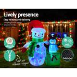 Jingle Jollys Inflatable Christmas 2.4M Snowman LED Lights Outdoor Decorations