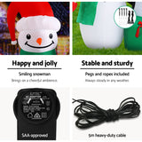 Jingle Jollys Inflatable Christmas 2.4M Snowman LED Lights Outdoor Decorations