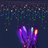 Jingle Jollys 500 LED Christmas Icicle Lights 20M Outdoor Fairy String Party Wedding Multicolour