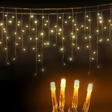 Jingle Jollys 500 LED Christmas Icicle Lights 20M Fairy String Party Wedding Garden Warm White