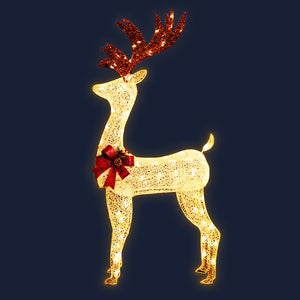 Jingle Jollys Christmas Lights Motif LED Rope Reindeer Waterproof Outdoor