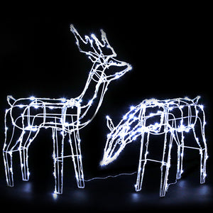 Jingle Jollys Christmas Motif Lights LED Rope Reindeer Waterproof Solar Powered