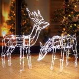 Jingle Jollys Christmas Motif Lights LED Rope Reindeer Waterproof Solar Powered