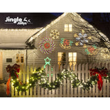 Jingle Jollys Christmas Motif Lights LED Spinner Light Waterproof Colourful