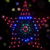 Jingle Jollys Christmas Lights Motif LED Star Net Waterproof Outdoor Colourful