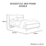 5 Pieces Bedroom Suite Queen Size in Solid Wood Antique Design Light Brown Bed, Bedside Table , Tallboy & Dresser