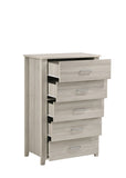 5 Chest Of Drawers Tallboy In White Oak