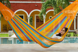 Jumbo Size Mayan Legacy Cotton Mexican Hammock in Alegra Colour