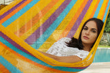 Jumbo Size Mayan Legacy Cotton Mexican Hammock in Alegra Colour