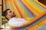 Queen Size Mayan Legacy Cotton Mexican Hammock in Alegra Colour