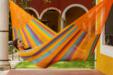 Jumbo Size Mayan Legacy Cotton Mexican Hammock in Alegra Colour