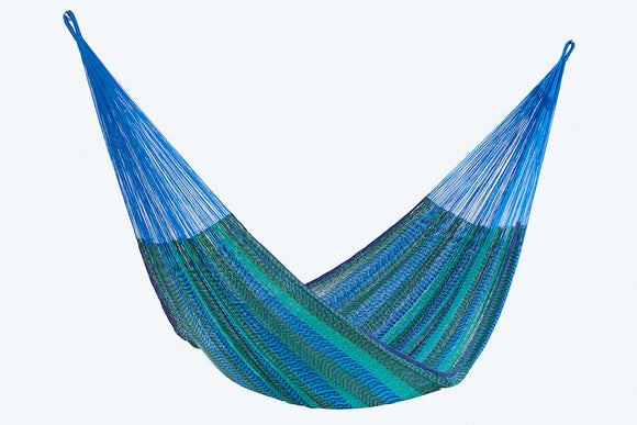 Single Size Mayan Legacy Cotton Mexican Hammock in Caribe Colour