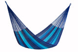 King Size Mayan Legacy Cotton Mexican Hammock in Caribean Blue Colour