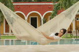 Jumbo Size Mayan Legacy Mexican Cotton Hammock in Cream