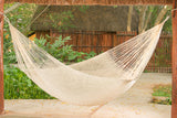 Single Size Mayan Legacy Cotton Mexican Hammock in Cream Colour