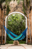 King  Size Mayan Legacy Cotton Mexican Hammock in Oceanica Colour