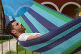 King  Size Mayan Legacy Cotton Mexican Hammock in Oceanica Colour