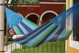 King  Size Mayan Legacy Cotton Mexican Hammock in Oceanica Colour