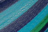 King  Size Mayan Legacy Cotton Mexican Hammock in Oceanica Colour