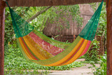 Queen Size Mayan Legacy Cotton Mexican Hammock in Radiante Colour