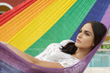 Jumbo Mayan Legacy Cotton Mexican Hammock in Rainbow colour