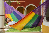 Jumbo Mayan Legacy Cotton Mexican Hammock in Rainbow colour