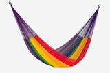 Single Size Mayan Legacy Cotton Mexican Hammock in Rainbow Colour