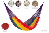Jumbo Mayan Legacy Cotton Mexican Hammock in Rainbow colour