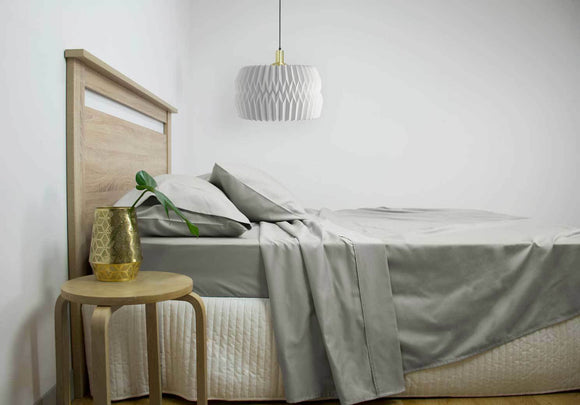 Luxton King Size 2500TC Cotton Rich Sheet Set (Grey Color)