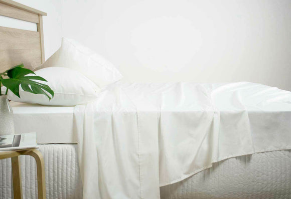 Luxton King Size 2500TC Cotton Rich Sheet Set (White Color)