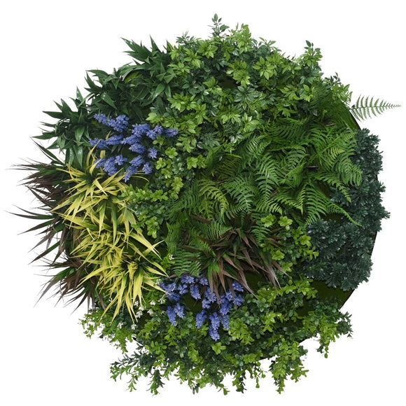 UV Lavender Fields Green Wall Disc (Black) 80cm