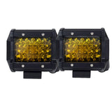 2x 4 inch Spot LED Work Light Bar Philips Quad Row 4WD Fog Amber Reverse Driving