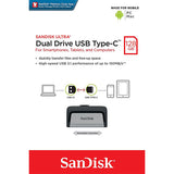 SANDISK ULTRA 128GB SDDDC2-128G Dual USB Drive Type-C 3.1