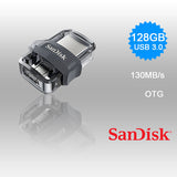 SANDISK OTG ULTRA DUAL USB DRIVE 3.0 FOR ANDRIOD PHONES 128GB 150MB/S  SDDD3-128G