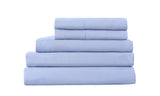 Royal Comfort 2000TC 6 Piece Bamboo Sheet & Quilt Cover Set Cooling Breathable Queen Light Blue