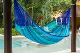 Jumbo Plus Size Mayan Legacy Nylon Mexican Hammock in Caribe Colour