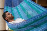 Jumbo Plus Size Mayan Legacy Nylon Mexican Hammock in Caribe Colour