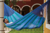 Jumbo Plus Size Mayan Legacy Nylon Mexican Hammock in Caribe Colour