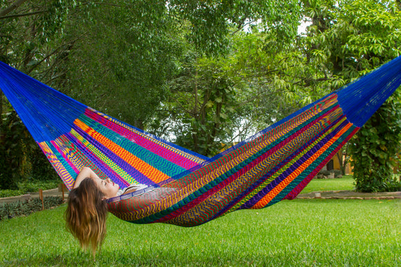 Jumbo Plus Size Mayan Legacy Nylon Mexican Hammock in Mexicana  Colour