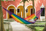 Jumbo Plus Size Mayan Legacy Nylon Mexican Hammock in Rainbow Colour