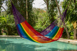 King Plus Size Mayan Legacy Nylon Mexican Hammock in Rainbow Colour