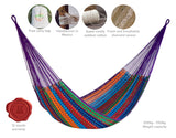 Jumbo  Size Outoor Cotton Mayan Legacy Mexican Hammock in Colorina