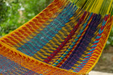 King Size Outoor Cotton Mayan Legacy Mexican Hammock in  Confeti